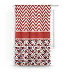 Ladybugs & Chevron Curtain Panel - Custom Size