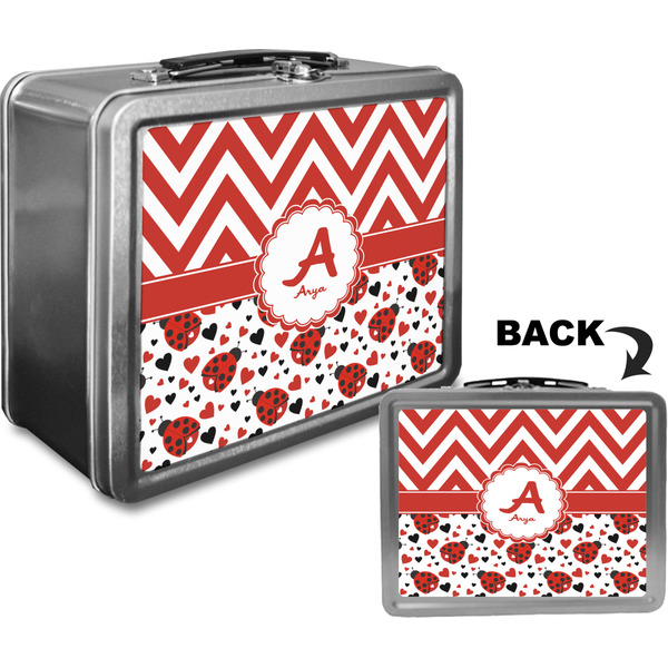 Ladybugs & Chevron Custom Lunch Box / Tin Approval