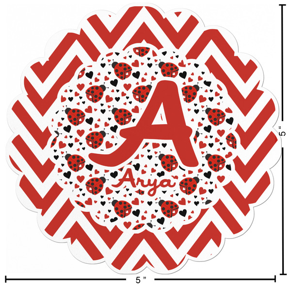 Ladybugs & Chevron Custom Shape Iron On Patches - L - APPROVAL