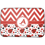 Ladybugs & Chevron Dish Drying Mat w/ Name and Initial