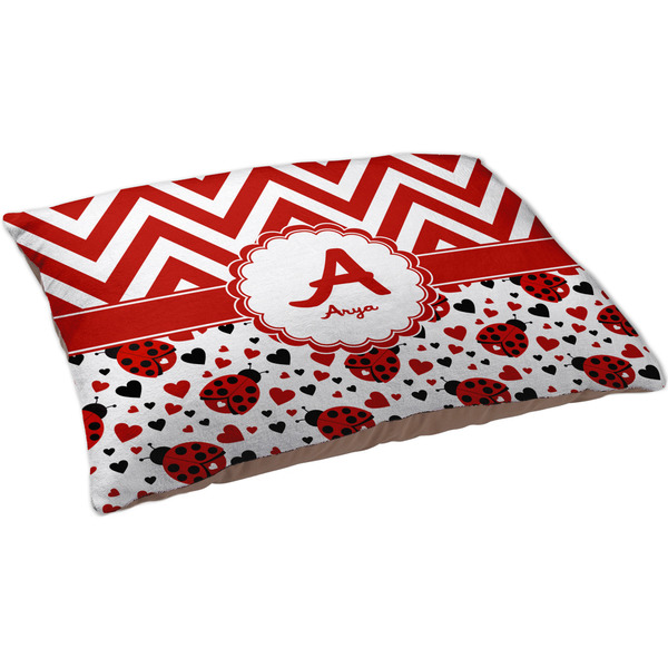 Ladybugs & Chevron Dog Bed - Large