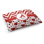 Ladybugs & Chevron Dog Bed - Medium w/ Name and Initial