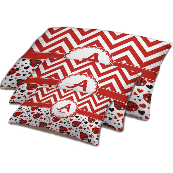 Ladybugs & Chevron Dog Beds - MAIN (sm, med, lrg)
