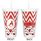 Ladybugs & Chevron Double Wall Tumbler with Straw - Approval