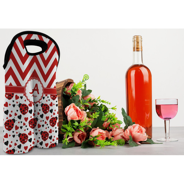 Ladybugs & Chevron Double Wine Tote - LIFESTYLE (new)
