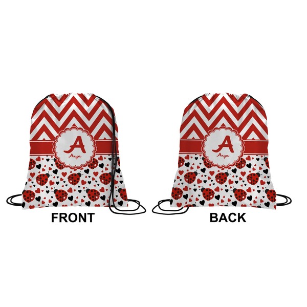 Ladybugs & Chevron Drawstring Backpack