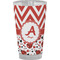 Ladybugs & Chevron Pint Glass - Full Color - Front View