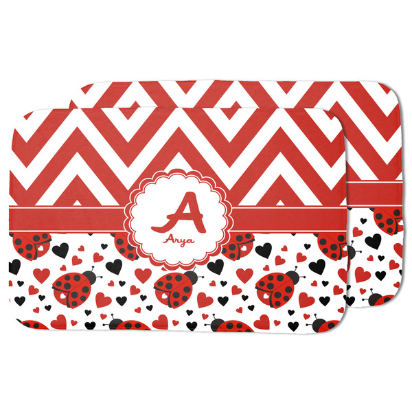 Ladybugs & Chevron Drying Dish Mat - MAIN
