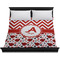 Ladybugs & Chevron Duvet Cover - King - On Bed - No Prop