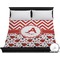 Ladybugs & Chevron Duvet Cover - King (Personalized)