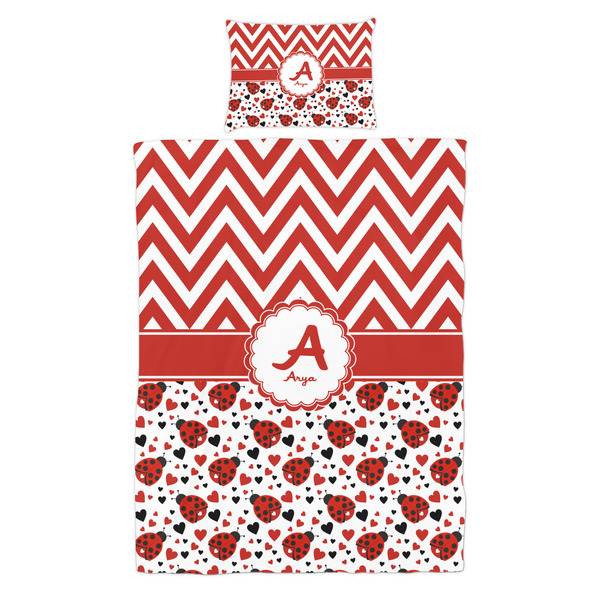 Ladybugs & Chevron Duvet Cover Set - Twin - Alt Approval