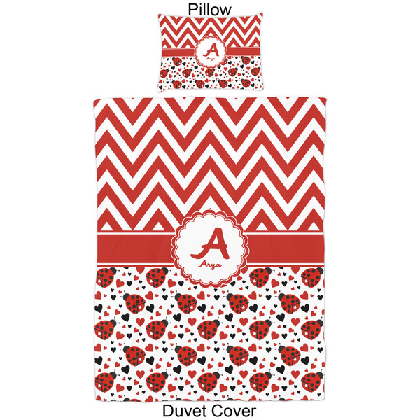 Ladybugs & Chevron Duvet Cover Set - Twin - Approval