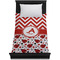 Ladybugs & Chevron Duvet Cover - Twin XL - On Bed - No Prop