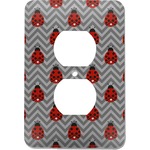 Ladybugs & Chevron Electric Outlet Plate