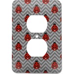 Ladybugs & Chevron Electric Outlet Plate
