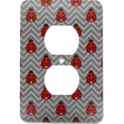 Ladybugs & Chevron Electric Outlet Plate (Personalized)