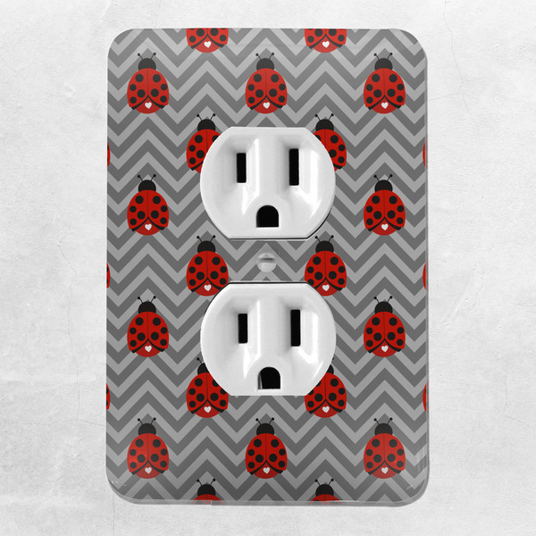 Ladybugs & Chevron Electric Outlet Plate - LIFESTYLE