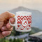 Ladybugs & Chevron Espresso Cup - 3oz LIFESTYLE (new hand)