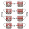 Ladybugs & Chevron Espresso Cup - 6oz (Double Shot Set of 4) APPROVAL