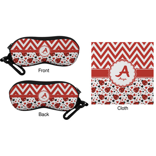 Ladybugs & Chevron Eyeglass Case & Cloth (Approval)