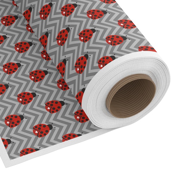 Custom Ladybugs & Chevron Fabric by the Yard - Spun Polyester Poplin
