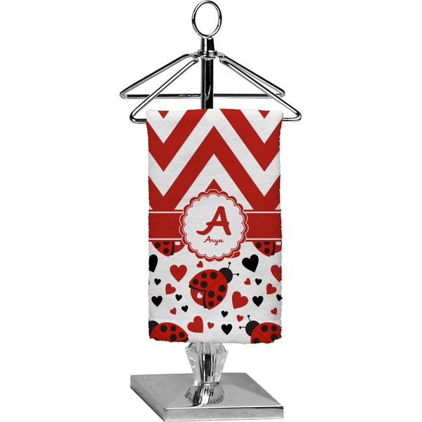 Custom Ladybugs & Chevron Finger Tip Towel - Full Print (Personalized)