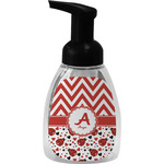 Ladybugs & Chevron Foam Soap Bottle - Black (Personalized)
