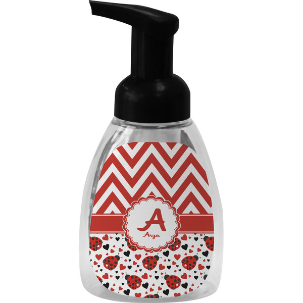 Ladybugs & Chevron Foam Soap Bottle
