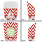 Ladybugs & Chevron French Fry Favor Box - Front & Back View