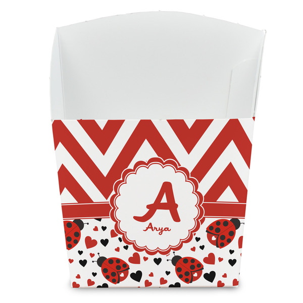 Custom Ladybugs & Chevron French Fry Favor Boxes (Personalized)