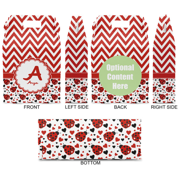Ladybugs & Chevron Gable Favor Box - Approval