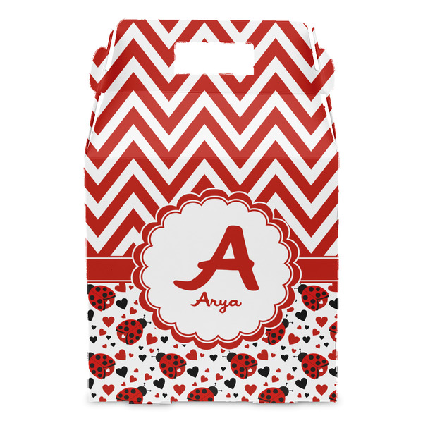 Ladybugs & Chevron Gable Favor Box - Front