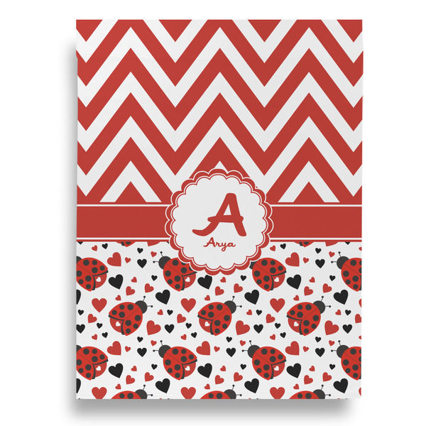 Ladybugs & Chevron Garden Flags - Large - Double Sided - BACK