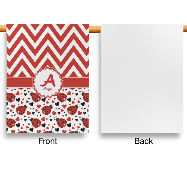 Ladybugs & Chevron Garden Flags - Large - Single Sided - APPROVAL