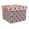 Ladybugs & Chevron Gift Boxes with Lid - Canvas Wrapped - Large - Front/Main
