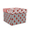 Ladybugs & Chevron Gift Boxes with Lid - Canvas Wrapped - Medium - Front/Main
