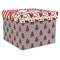 Ladybugs & Chevron Gift Box with Lid - Canvas Wrapped - XX-Large (Personalized)