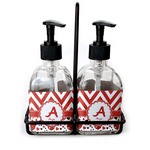 Ladybugs & Chevron Glass Soap & Lotion Bottles (Personalized)