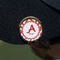 Ladybugs & Chevron Golf Ball Marker Hat Clip - Gold - On Hat