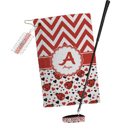 Ladybugs & Chevron Golf Towel Gift Set (Personalized)