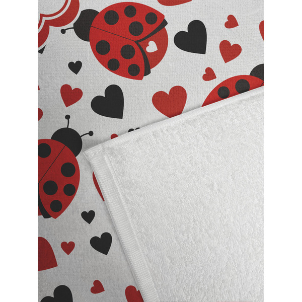 Ladybugs & Chevron Golf Towel - Detail