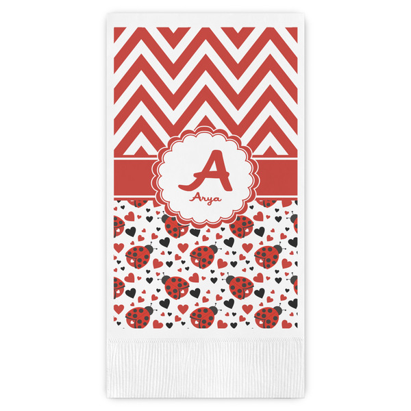 Custom Ladybugs & Chevron Guest Paper Towels - Full Color (Personalized)