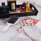 Ladybugs & Chevron Hand Mirror - With Hair Brush