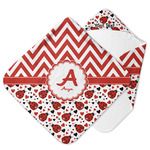 Ladybugs & Chevron Hooded Baby Towel (Personalized)