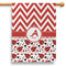 Ladybugs & Chevron 28" House Flag (Personalized)