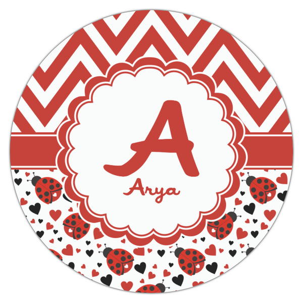 Ladybugs & Chevron Icing Circle - Small - Single