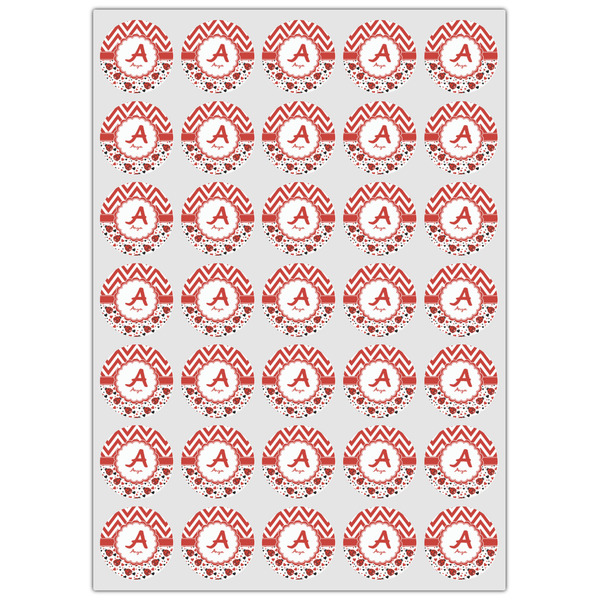 Ladybugs & Chevron Icing Circle - XSmall - Set of 35