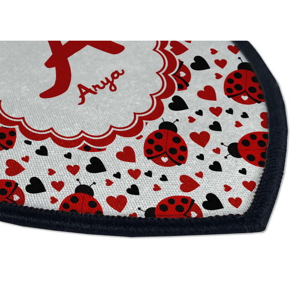 Ladybugs & Chevron Iron on Shield 3 Detail