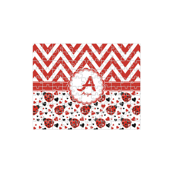Custom Ladybugs & Chevron 110 pc Jigsaw Puzzle (Personalized)
