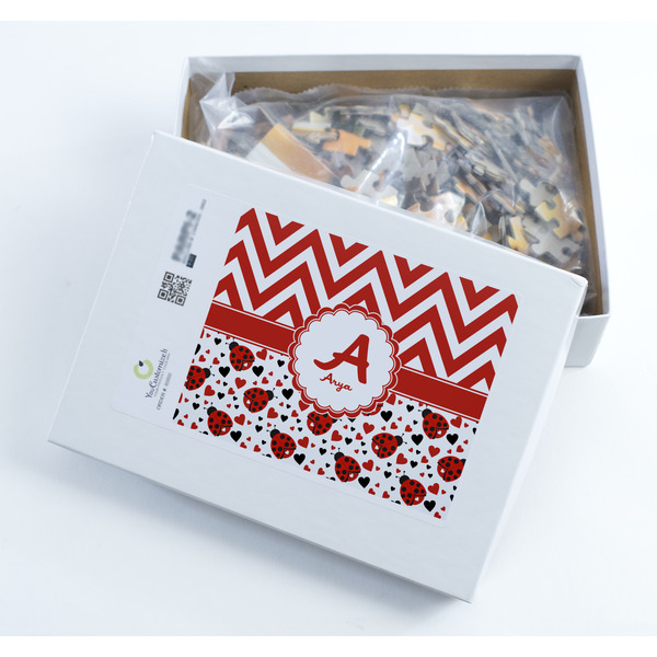 Ladybugs & Chevron Jigsaw Puzzle 252 Piece - Box